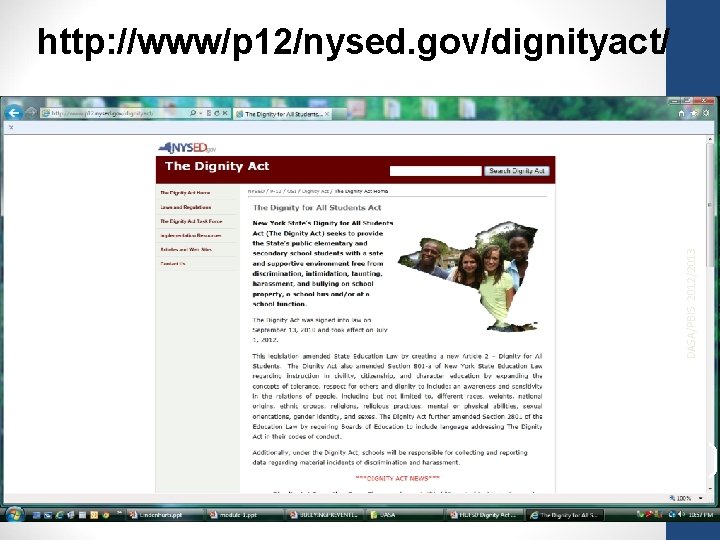 DASA/PBIS 2012/2013 http: //www/p 12/nysed. gov/dignityact/ 66 