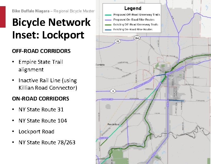 Bike Buffalo Niagara – Regional Bicycle Master Plan Bicycle Network Inset: Lockport OFF-ROAD CORRIDORS