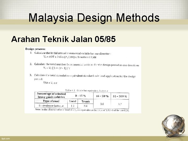 Malaysia Design Methods Arahan Teknik Jalan 05/85 