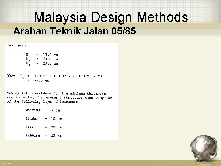 Malaysia Design Methods Arahan Teknik Jalan 05/85 