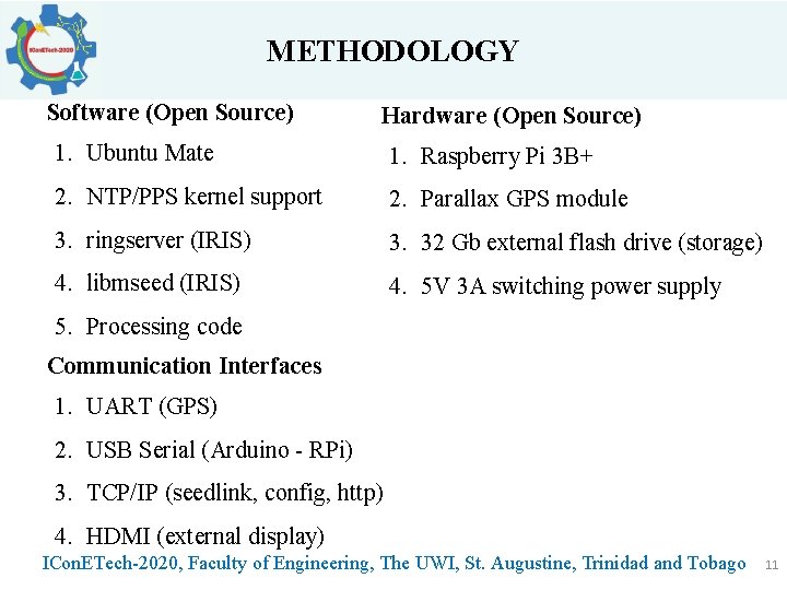 METHODOLOGY Software (Open Source) Hardware (Open Source) 1. Ubuntu Mate 1. Raspberry Pi 3