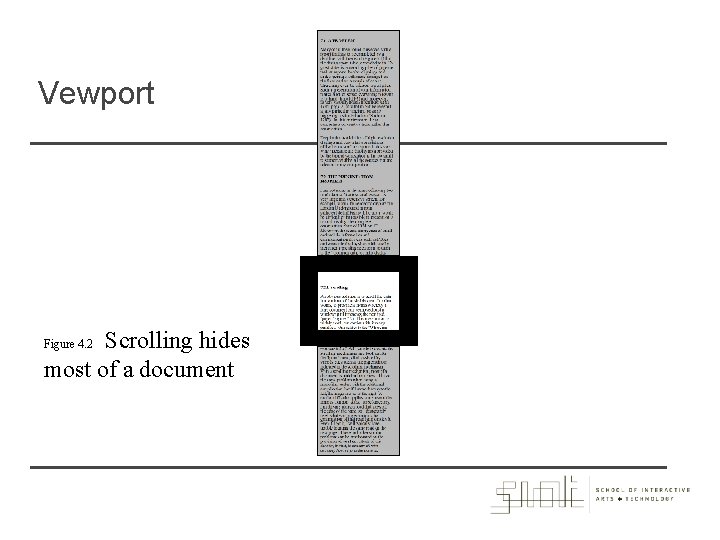 Vewport Scrolling hides most of a document Figure 4. 2 