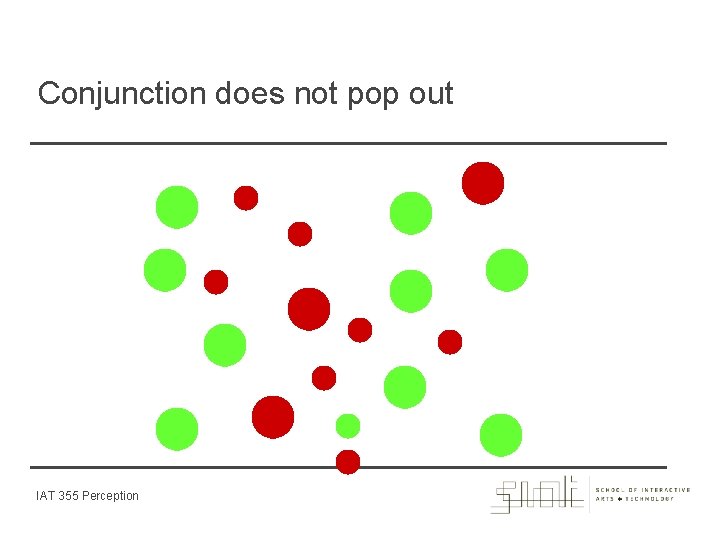 Conjunction does not pop out IAT 355 Perception 