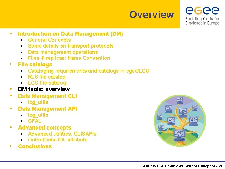 Overview • Introduction on Data Management (DM) § § General Concepts Some details on