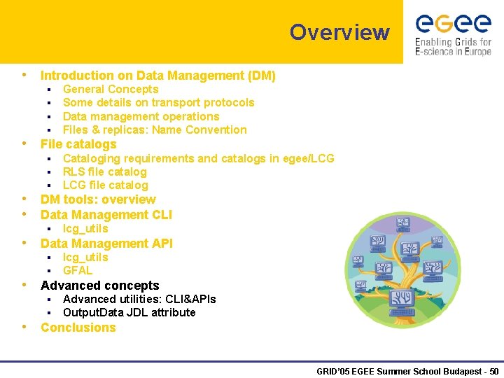 Overview • Introduction on Data Management (DM) § § General Concepts Some details on