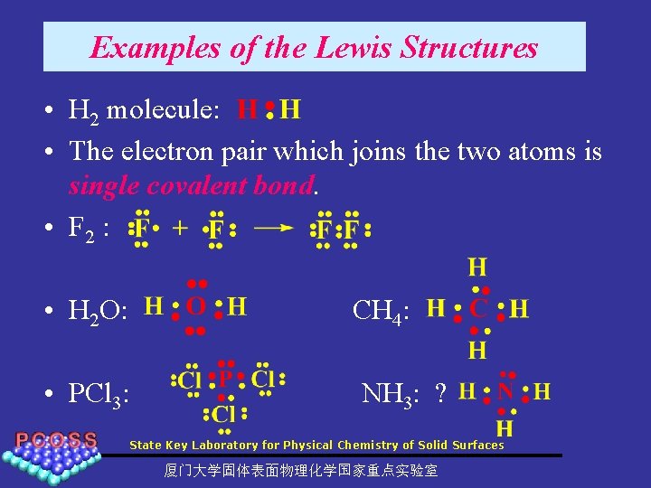 Examples of the Lewis Structures • H 2 molecule: • The electron pair which