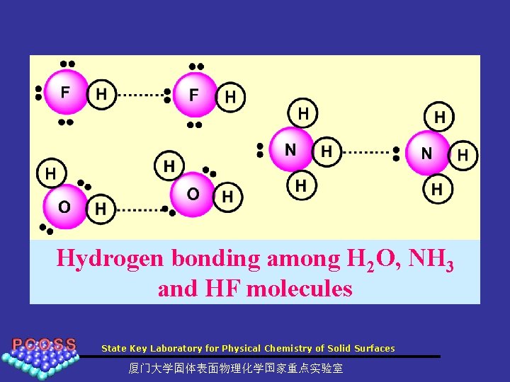 Hydrogen bonding among H 2 O, NH 3 and HF molecules State Key Laboratory