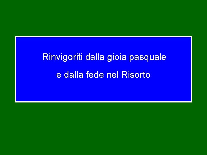 Rinvigoriti dalla gioia pasquale e dalla fede nel Risorto 