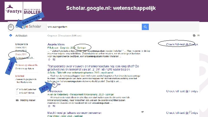 Scholar. google. nl: wetenschappelijk d eer nc ava dat um Ge A AP 17