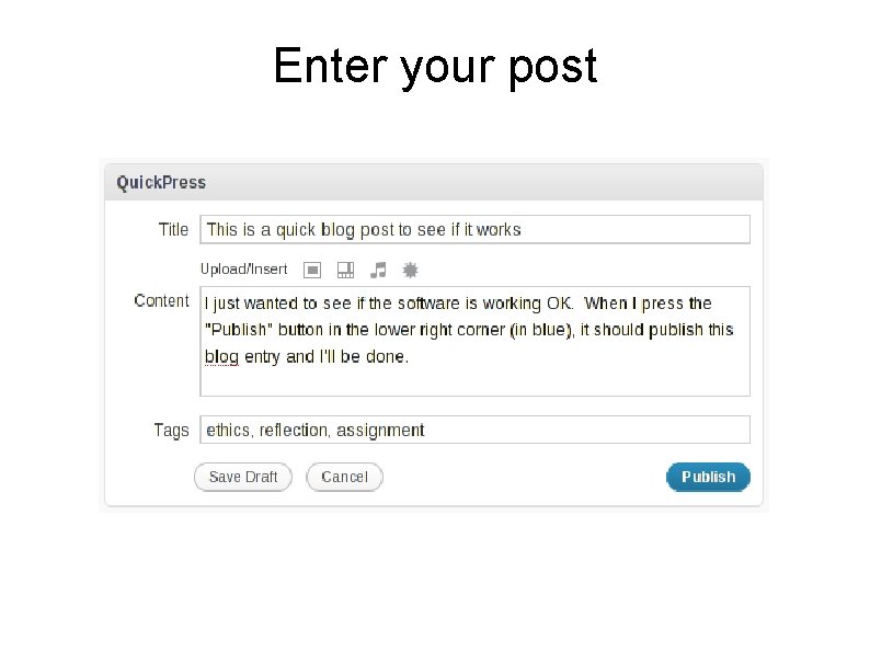 Enter your post 