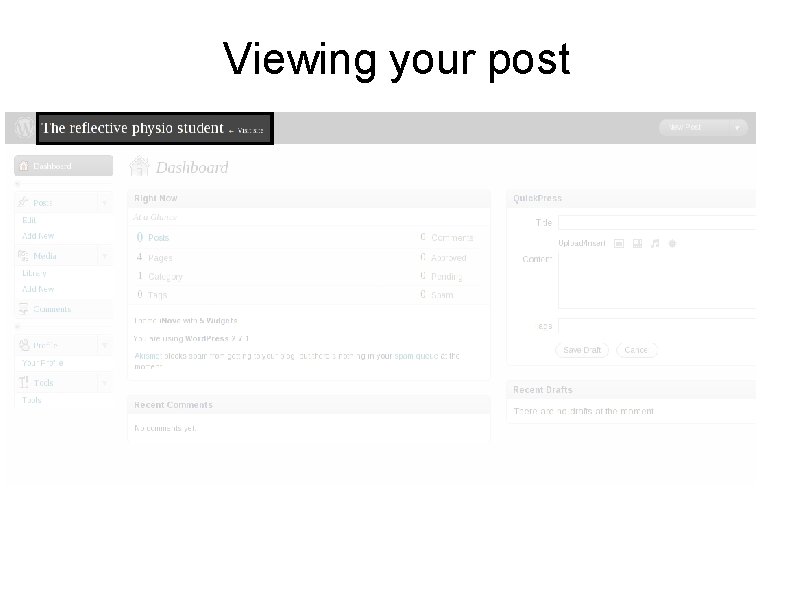 Viewing your post 