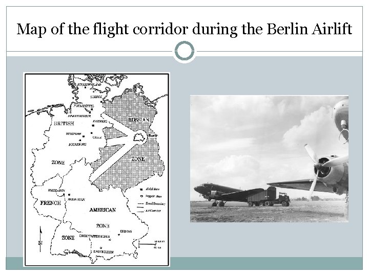Map of the flight corridor during the Berlin Airlift 