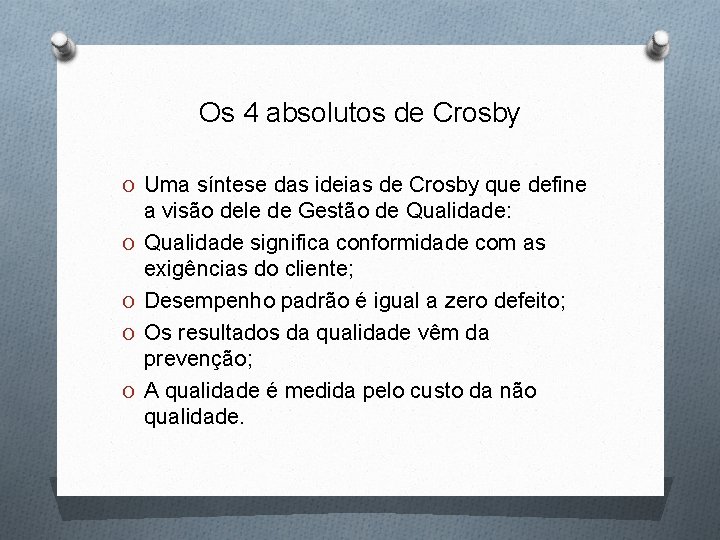 Os 4 absolutos de Crosby O Uma síntese das ideias de Crosby que define