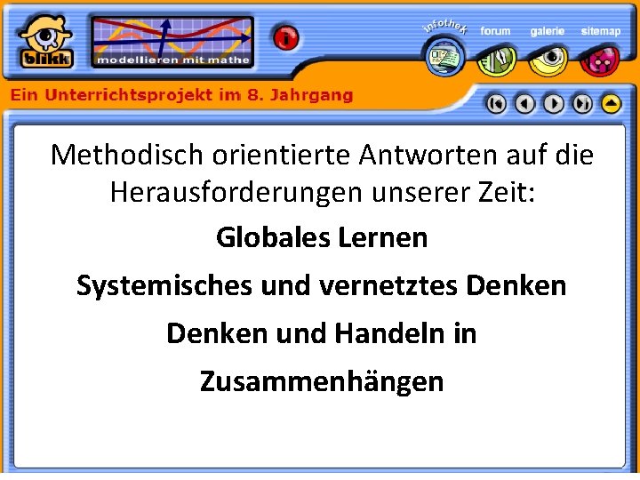 Methodisch orientierte Antworten auf die Herausforderungen unserer Zeit: Globales Lernen Formatvorlage des Untertitelmasters durch