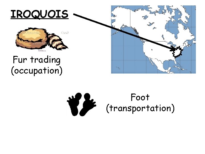 IROQUOIS Fur trading (occupation) Foot (transportation) IROQUOIS Fur trading (occupation) Foot (transportation)