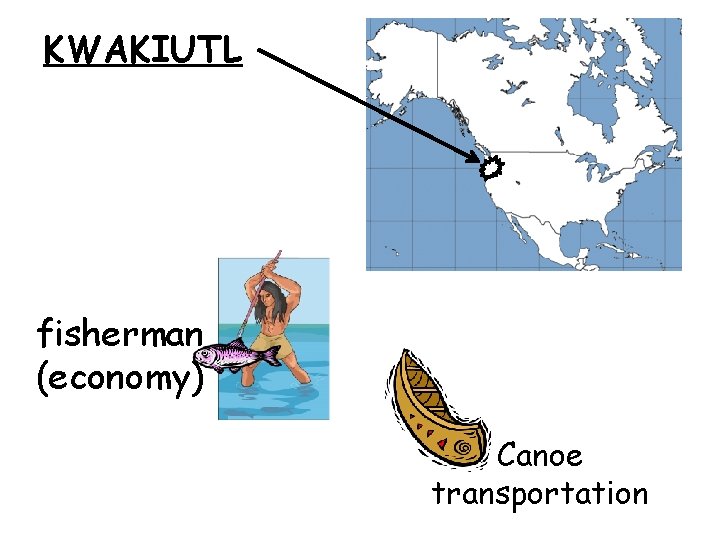 KWAKIUTL fisherman (economy) Canoe transportation 