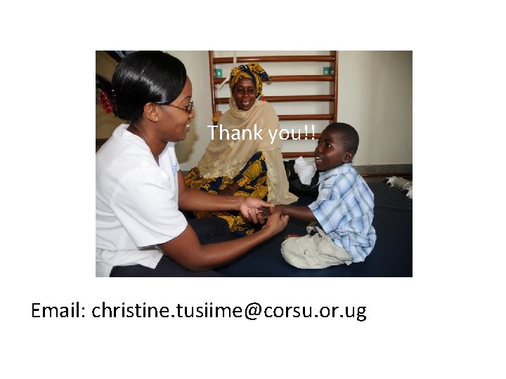Thank you!! Email: christine. tusiime@corsu. or. ug 
