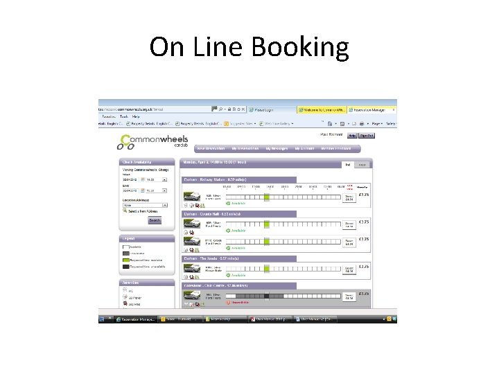 On Line Booking 