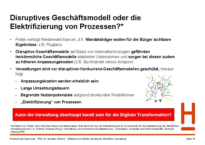 Disruptives Geschäftsmodell oder die Elektrifizierung von Prozessen? * • Politik verfolgt Wiederwahlchancen, d. h.