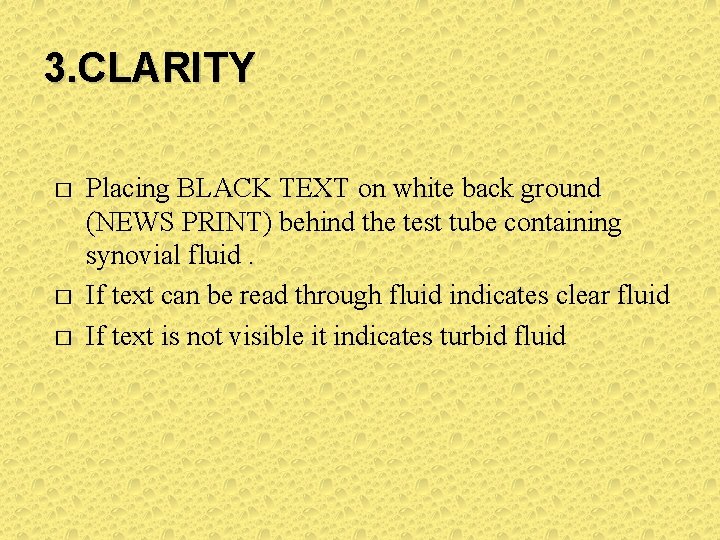 3. CLARITY � � � Placing BLACK TEXT on white back ground (NEWS PRINT)