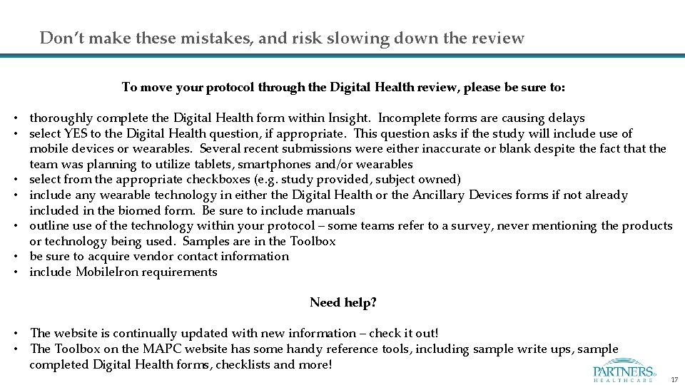 Don’t make these mistakes, and risk slowing down the review To move your protocol