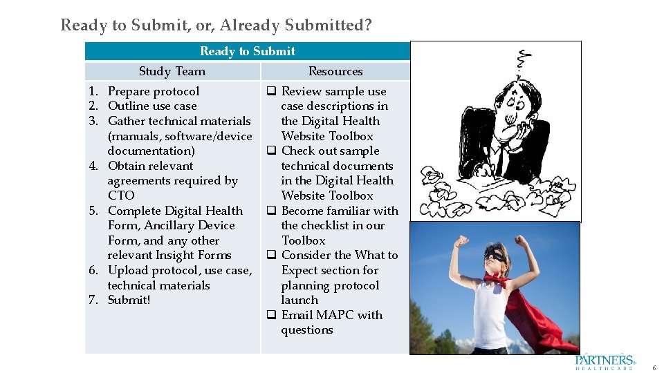 Ready to Submit, or, Already Submitted? Ready to Submit Study Team Resources 1. Prepare
