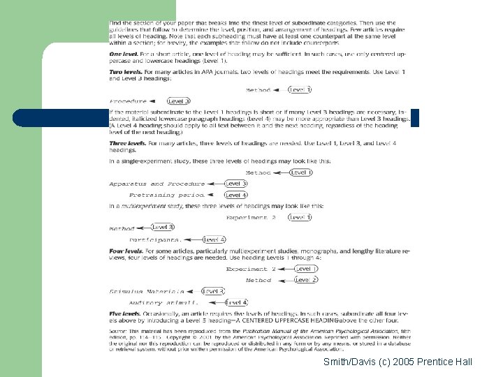 Smith/Davis (c) 2005 Prentice Hall 