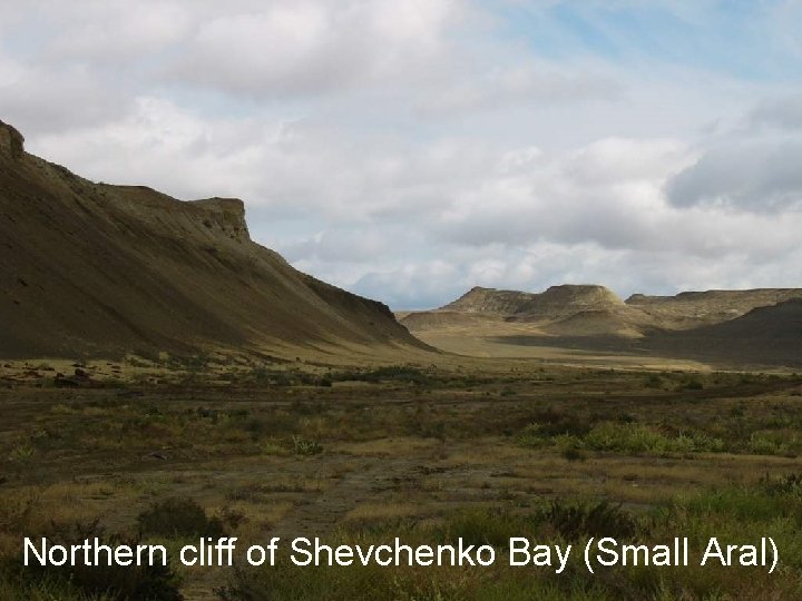 Northern cliff of Shevchenko Bay (Small Aral) 