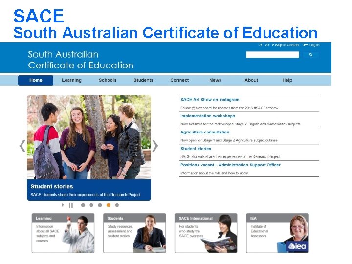 SACE South Australian Certificate of Education 