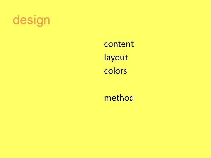 design content layout colors method 