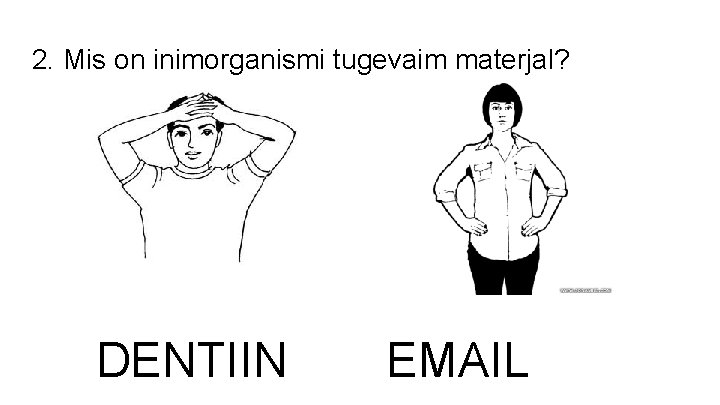 2. Mis on inimorganismi tugevaim materjal? DENTIIN EMAIL 