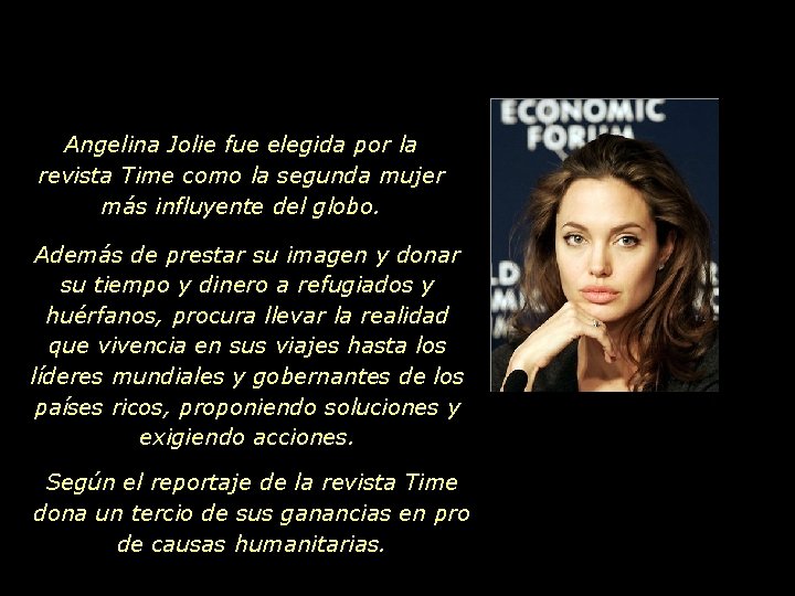 Angelina Jolie fue elegida por la revista Time como la segunda mujer más influyente