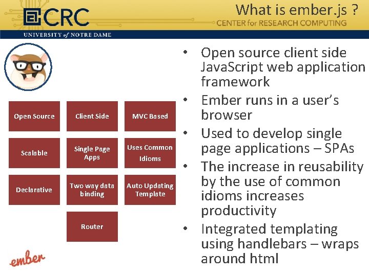 What is ember. js ? Open Source Client Side MVC Based Scalable Single Page