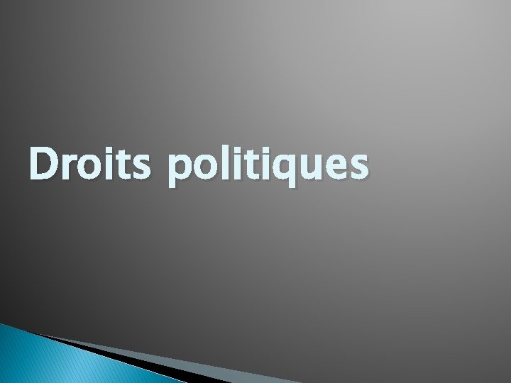 Droits politiques 