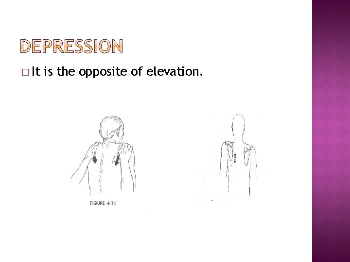 � It is the opposite of elevation. 