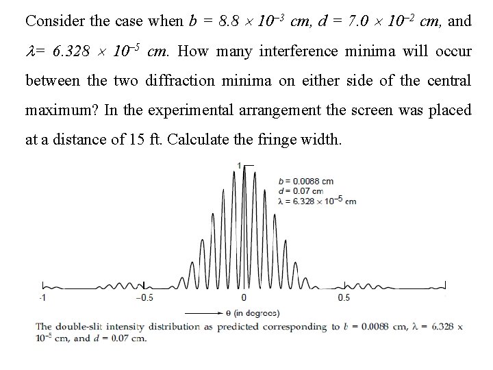 Consider the case when b = 8. 8 10– 3 cm, d = 7.