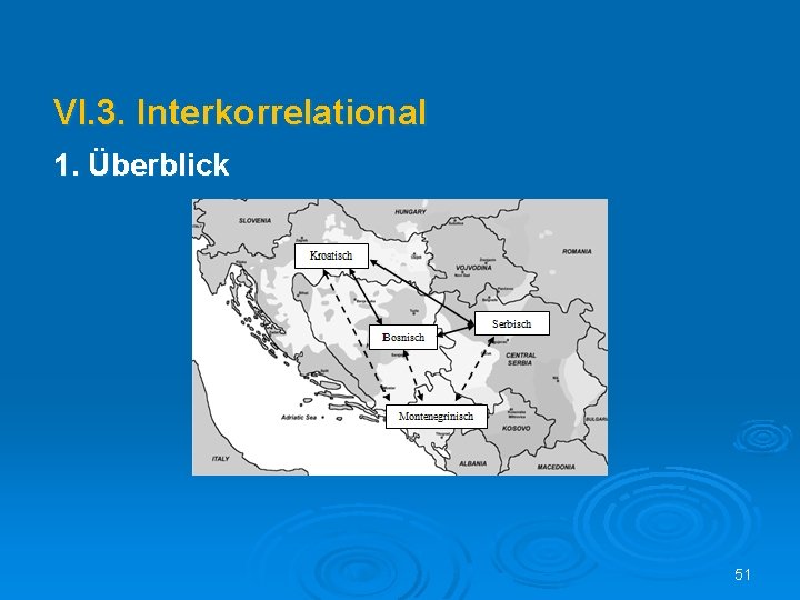 VI. 3. Interkorrelational 1. Überblick 51 