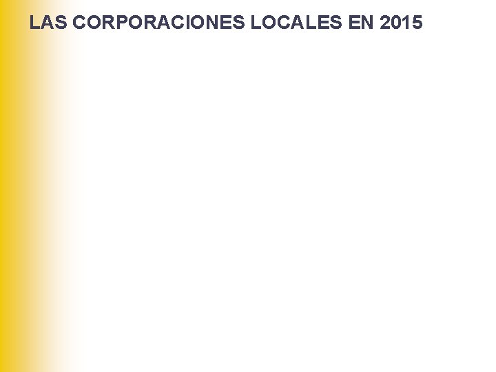 LAS CORPORACIONES LOCALES EN 2015 