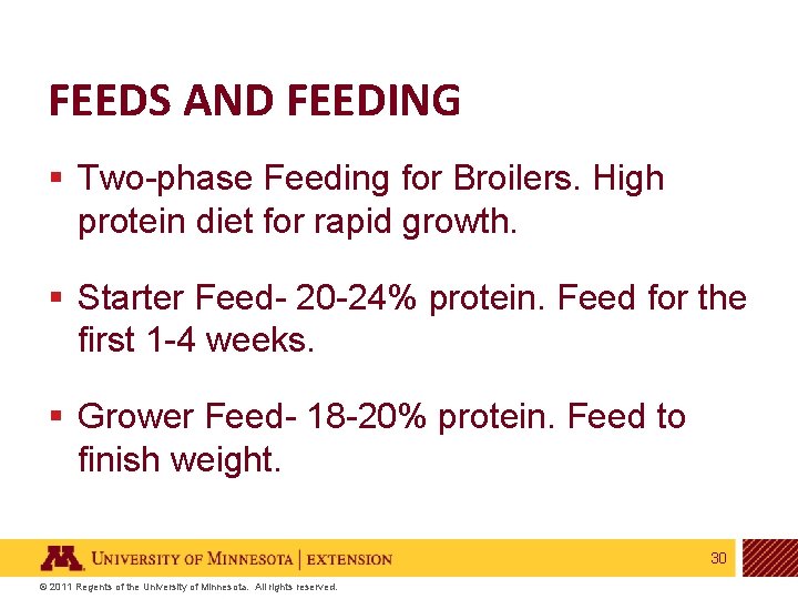 FEEDS AND FEEDING § Two-phase Feeding for Broilers. High protein diet for rapid growth.