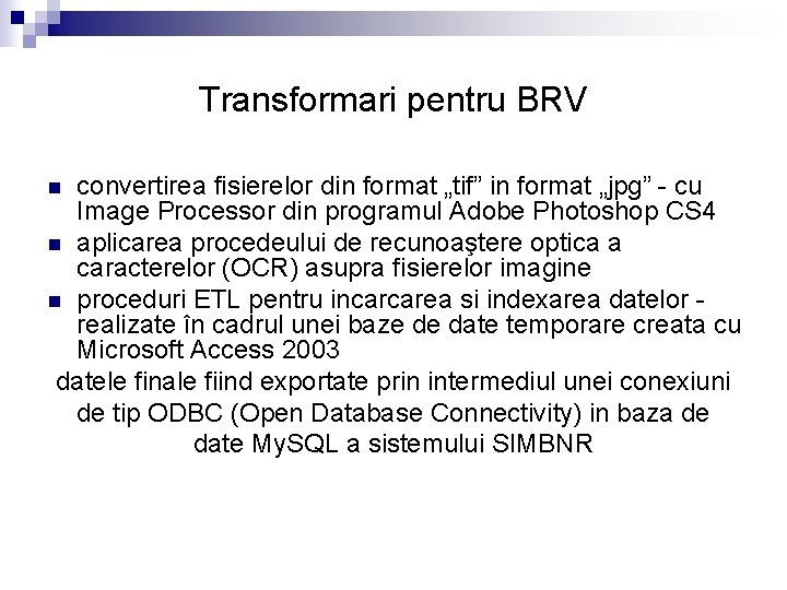 Transformari pentru BRV convertirea fisierelor din format „tif” in format „jpg” - cu Image