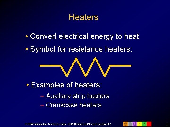 Heaters • Convert electrical energy to heat • Symbol for resistance heaters: • Examples