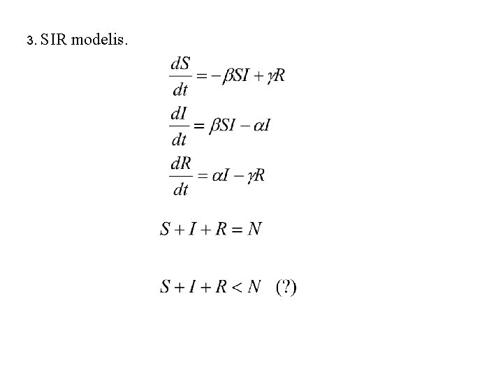 3. SIR modelis. 