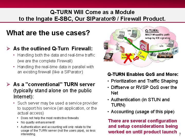 Q-TURN Will Come as a Module to the Ingate E-SBC, Our SIParator® / Firewall