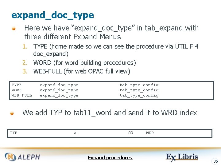 expand_doc_type Here we have “expand_doc_type” in tab_expand with three different Expand Menus 1. TYPE