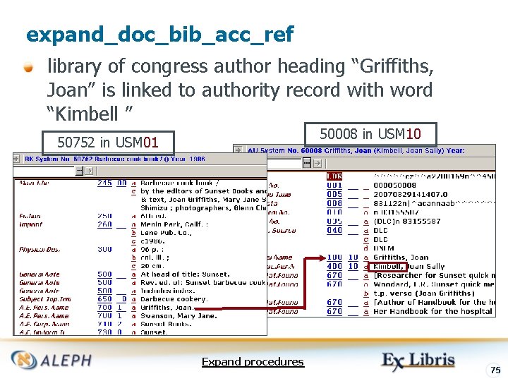 expand_doc_bib_acc_ref library of congress author heading “Griffiths, Joan” is linked to authority record with