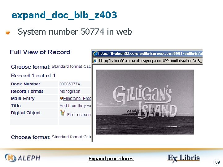 expand_doc_bib_z 403 System number 50774 in web Expand procedures 89 