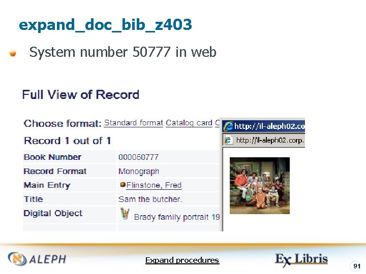 expand_doc_bib_z 403 System number 50777 in web Expand procedures 91 