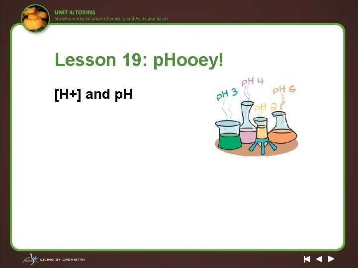 Lesson 19: p. Hooey! [H+] and p. H 