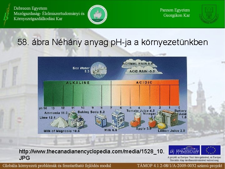 58. ábra Néhány anyag p. H-ja a környezetünkben http: //www. thecanadianencyclopedia. com/media/1528_10. JPG 58. ábra Néhány anyag p. H-ja a környezetünkben http: //www. thecanadianencyclopedia. com/media/1528_10. JPG