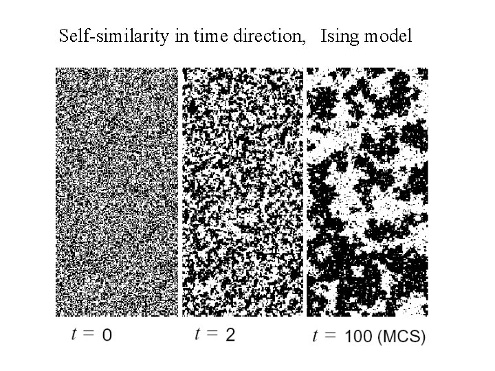 Self-similarity in time direction, Ising model 